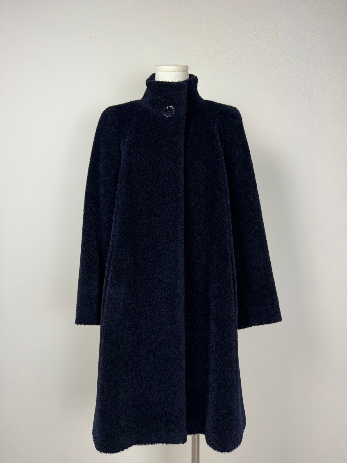 Cinzia Rocca Icon cappotto blu in alpaca e lana
