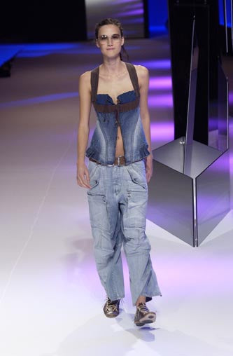 Marithé + François Girbaud corpetto in denim