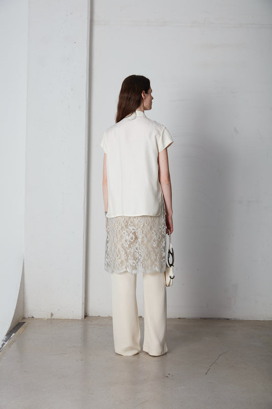 Blusa Ralph Lauren stile asiatico in pura seta