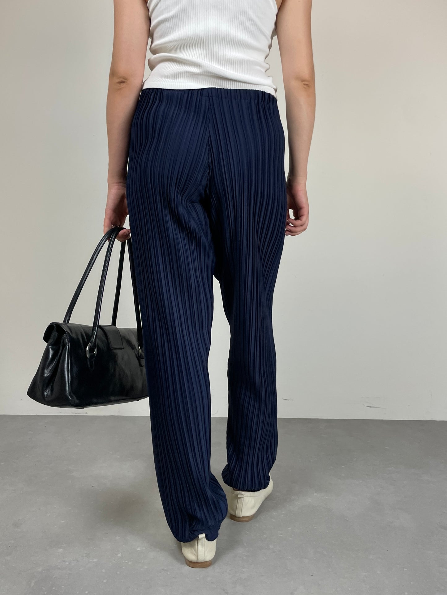 Pantalone vintage plissettato Made in France