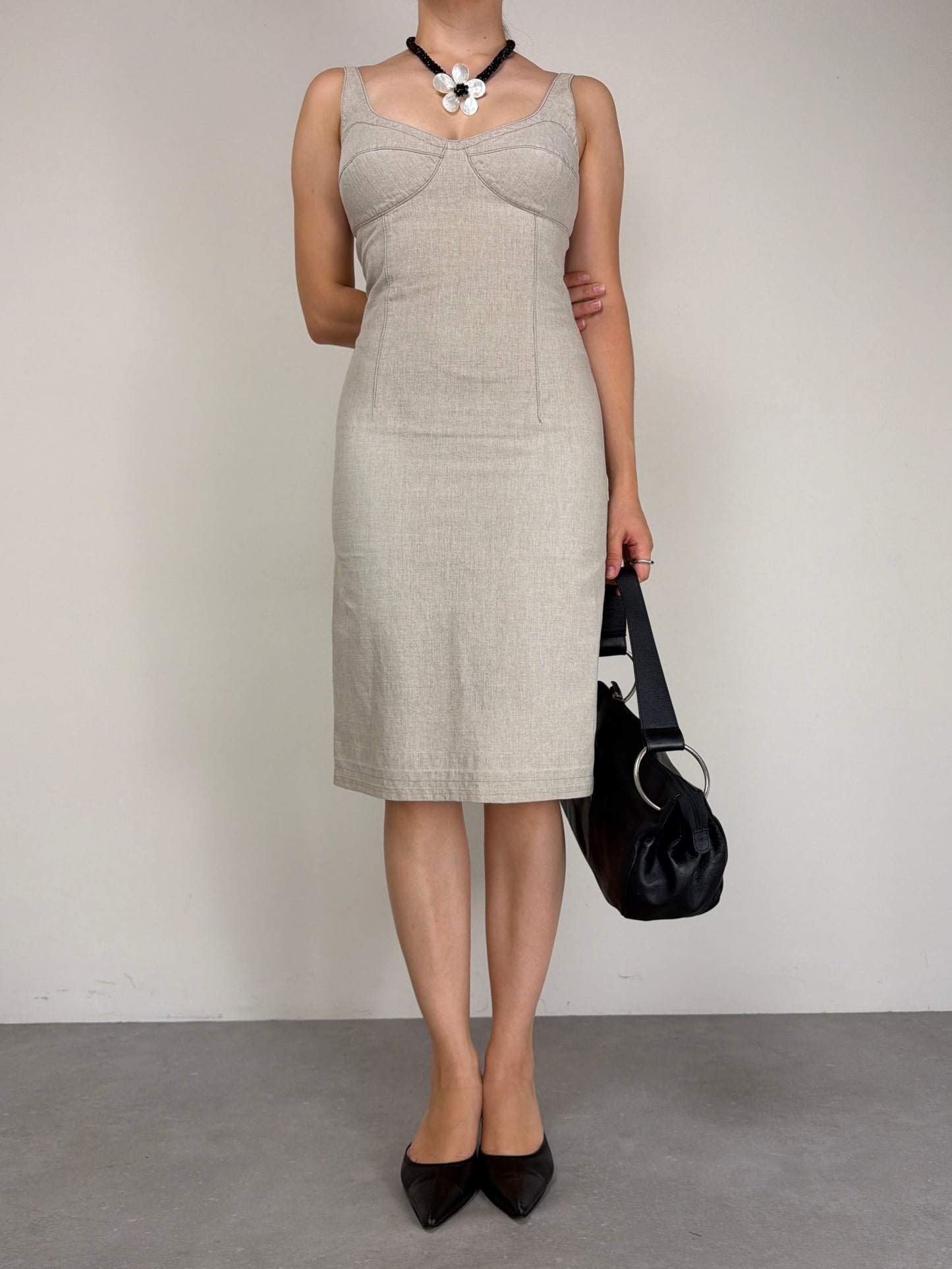 PRADA abito in cotone e lino