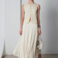 Gilet in seta ricamato con perline