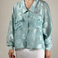 Blusa vintage in seta jacquard