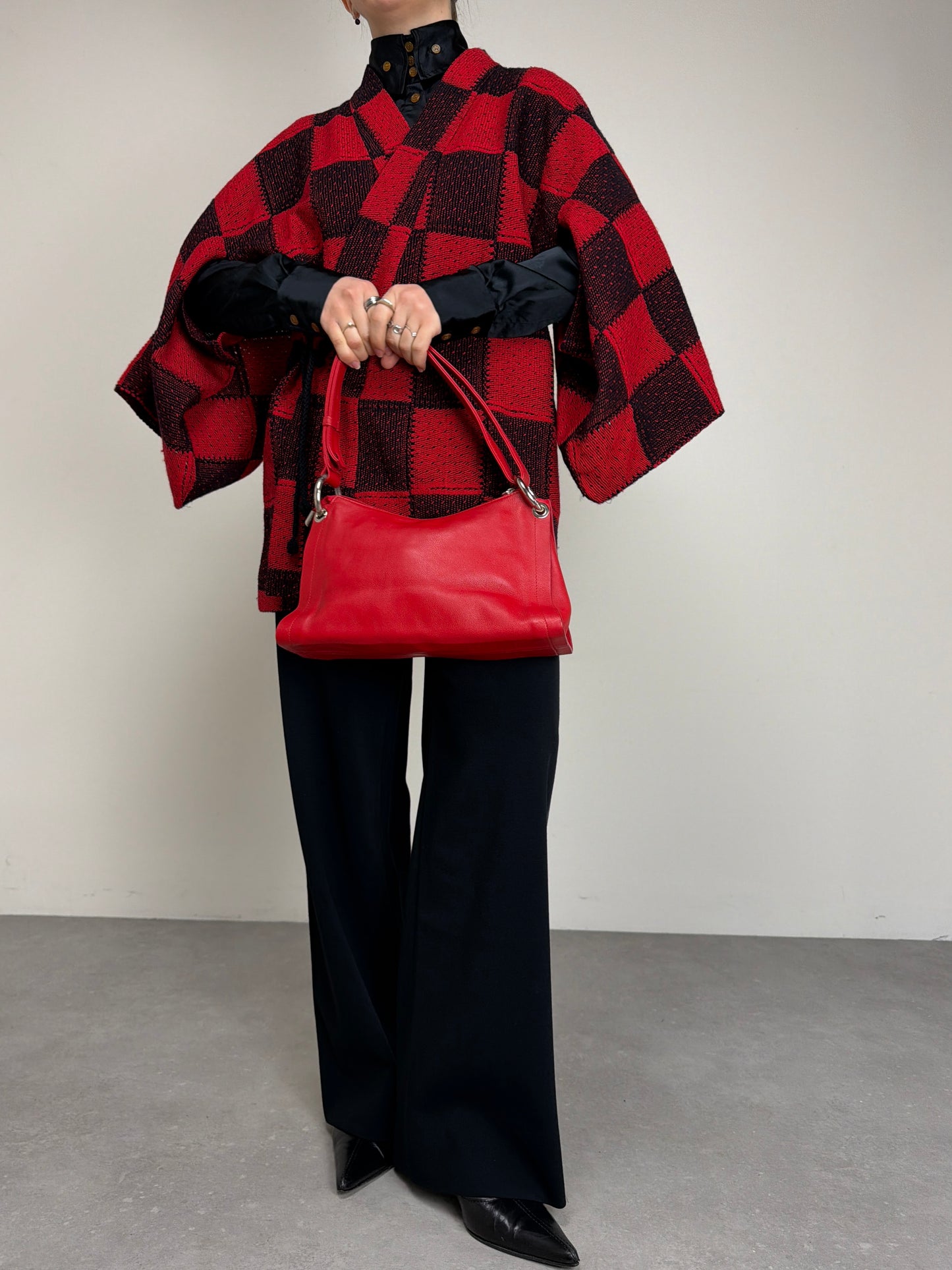 Haori giapponese in maglia di lana