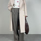 Cappotto in beaver di lana angora e cashmere color cipria