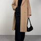 Cinzia Rocca cappotto in lana, lambswool e cashmere color beige
