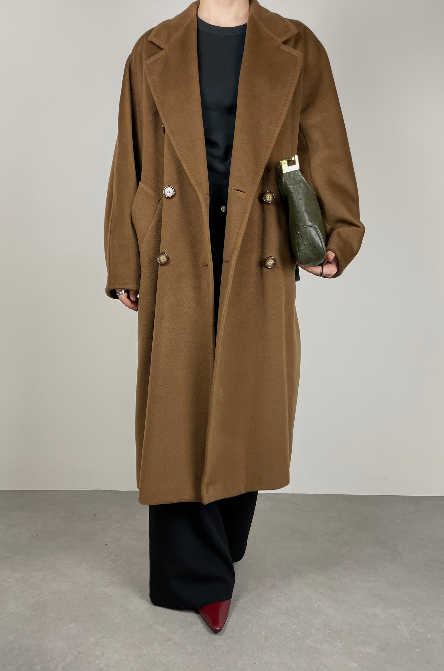 Max Mara 101801 tobacco coat