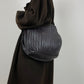 Maxi bag in vera pelle marrone