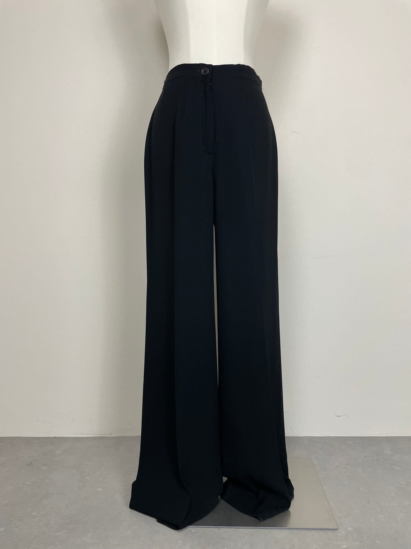 Pantalone vintage neri in viscosa