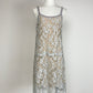 Slip dress in pizzo con sottoveste in seta