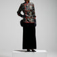 Blusa in jacquard di viscosa con paesaggio asiatico
