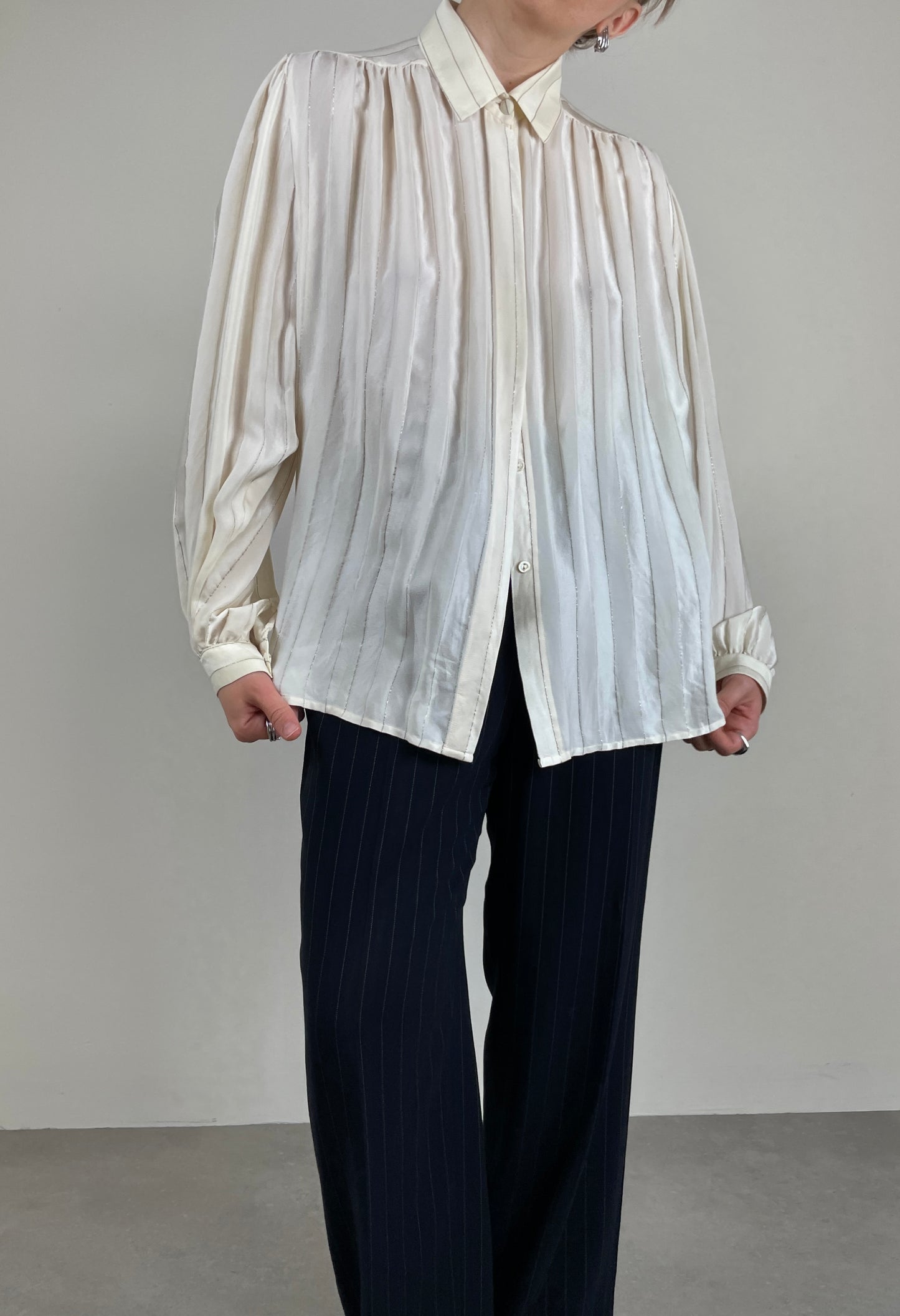 Cream silk shirt