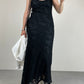 Abito vintage in pizzo nero