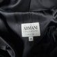 Armani Collezioni blazer in velluto nero con inserto in raso