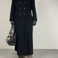 Cappotto lungo doppiopetto in beaver di lana, cashmere e angora