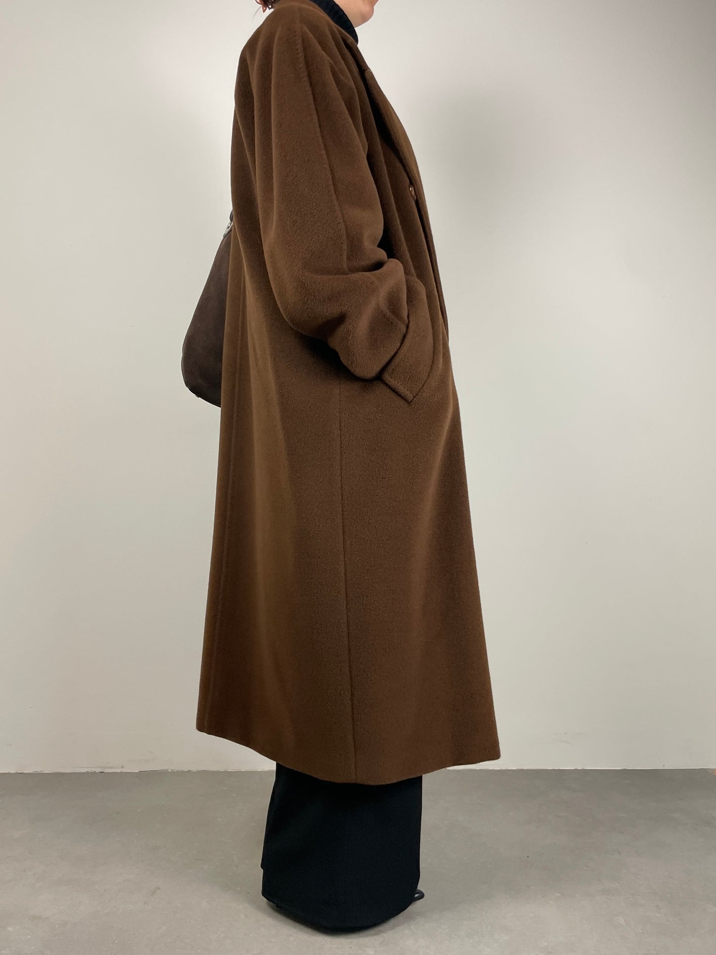 Max Mara 101801 cappotto color cioccolato