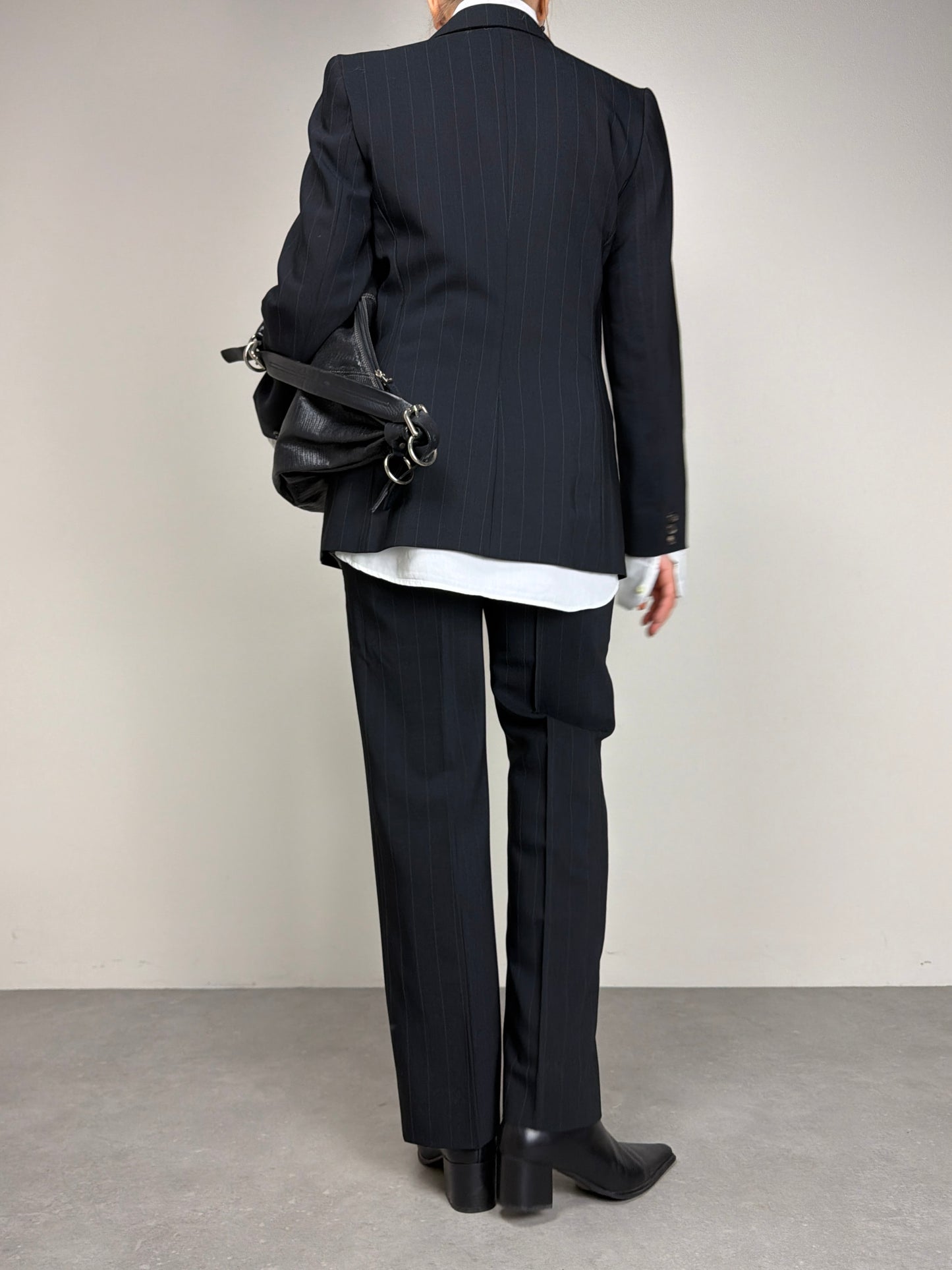 Completo vintage in lana gessata