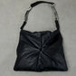 Borsa in vera pelle con manici in resina da portare sia a spalla che a tracolla