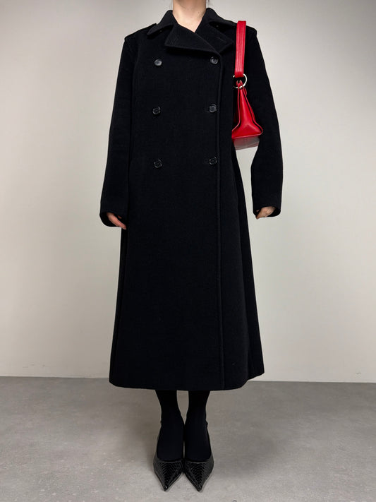 Cappotto vintage Made in Italy in angora, lana e cashmere