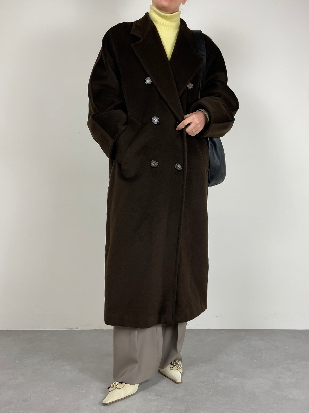 Max Mara 101801 cappotto vintage color cioccolato