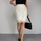Gonna vintage in seta e pizzo