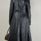 Trench vintage vera pelle nera