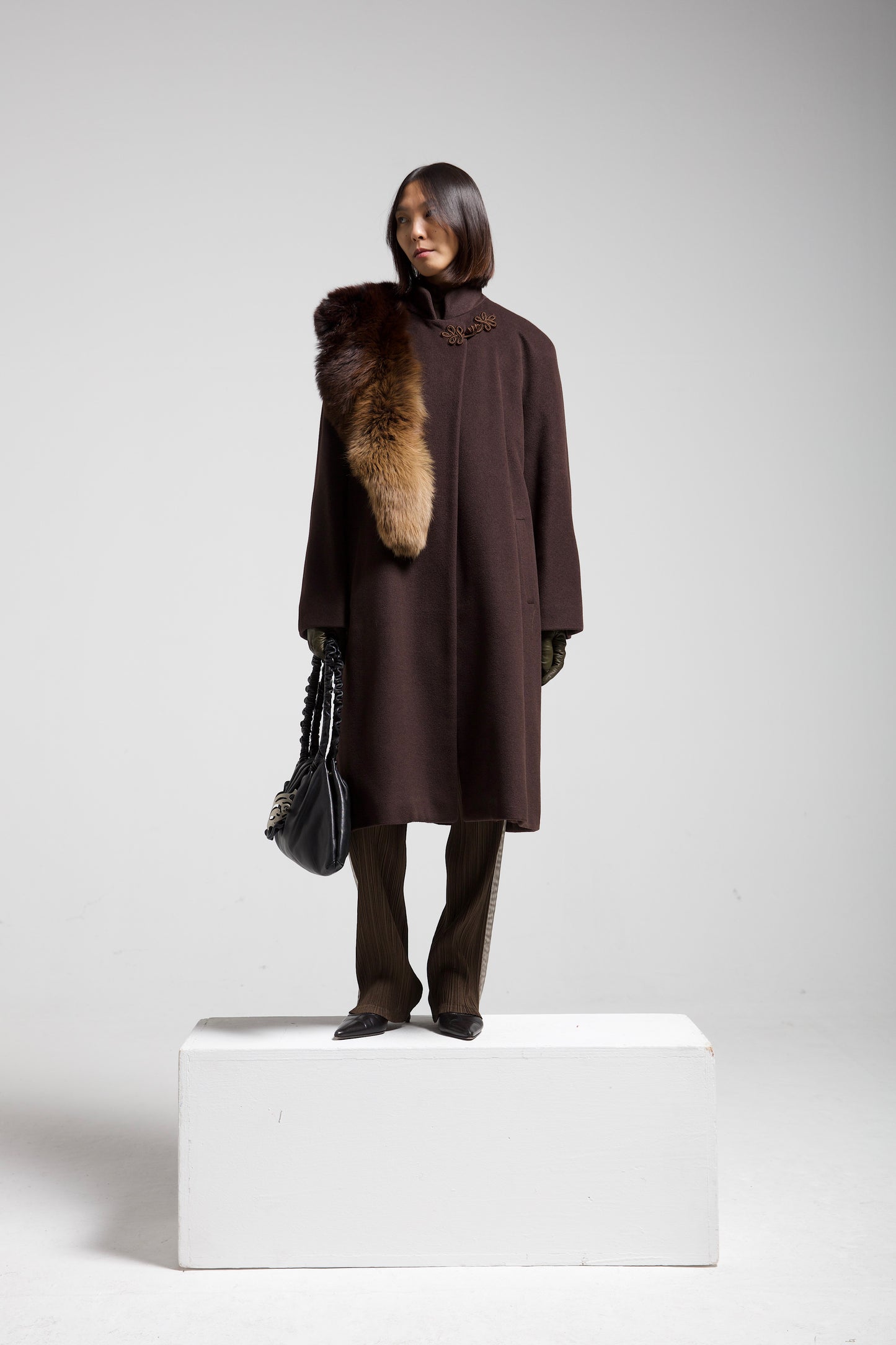 Cappotto vintage in lana, angora e cashmere