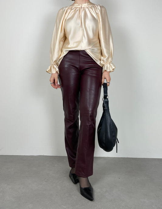 Borgogna leather pants