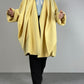 Cappotto in lana angora e cashmere con sciarpa integrata