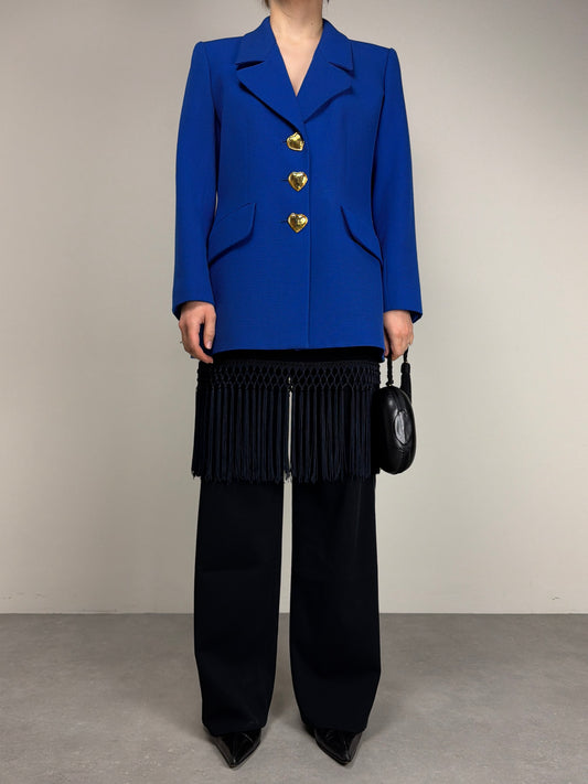 Yves Saint Laurent blazer iconico con i bottoni a cuore