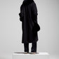 Cappotto a doppiopetto in lana blu