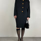 Abito vintage stile orientale, made in Italy, in pura lana vergine