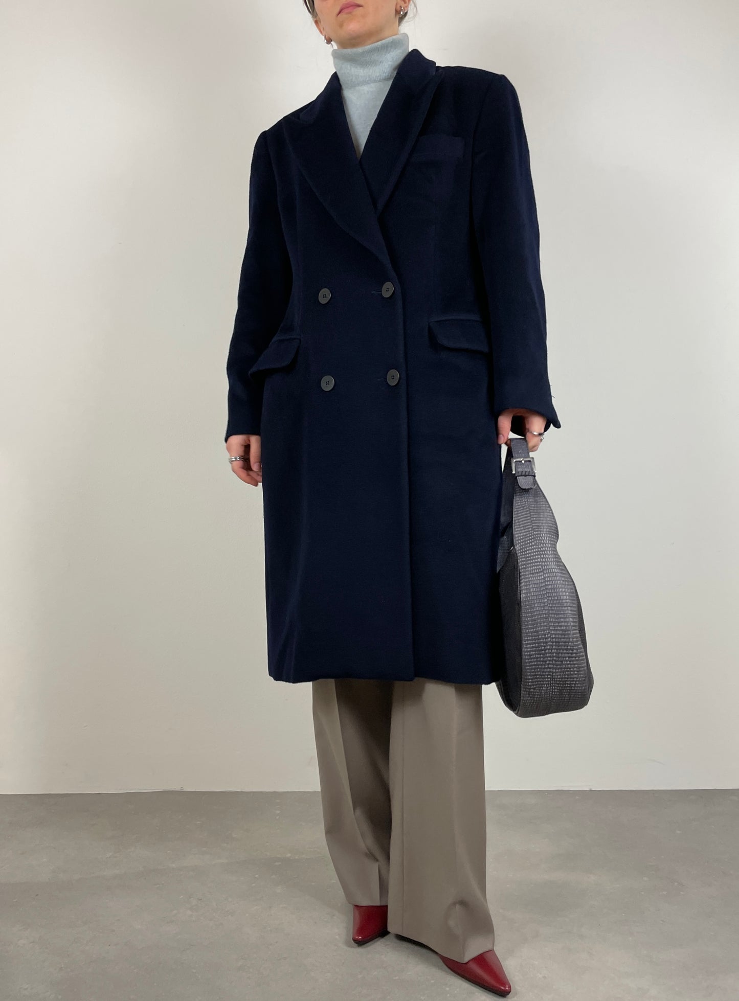 MANI by Giorgio Armani wool blue coat