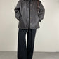 Giacca in vera pelle con gilet interno