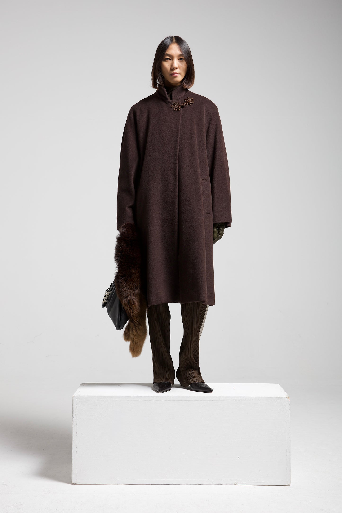 Cappotto vintage in lana, angora e cashmere