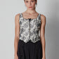 Valentino bustier in jacquard floreale