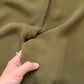 Pantalone vintage in seta verde oliva