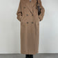 Cappotto vintage cammello in lana, angora e cashmere
