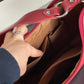 Burgundy hobo leather bag