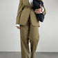 Completo vintage Made in Italy in misto lana gessato