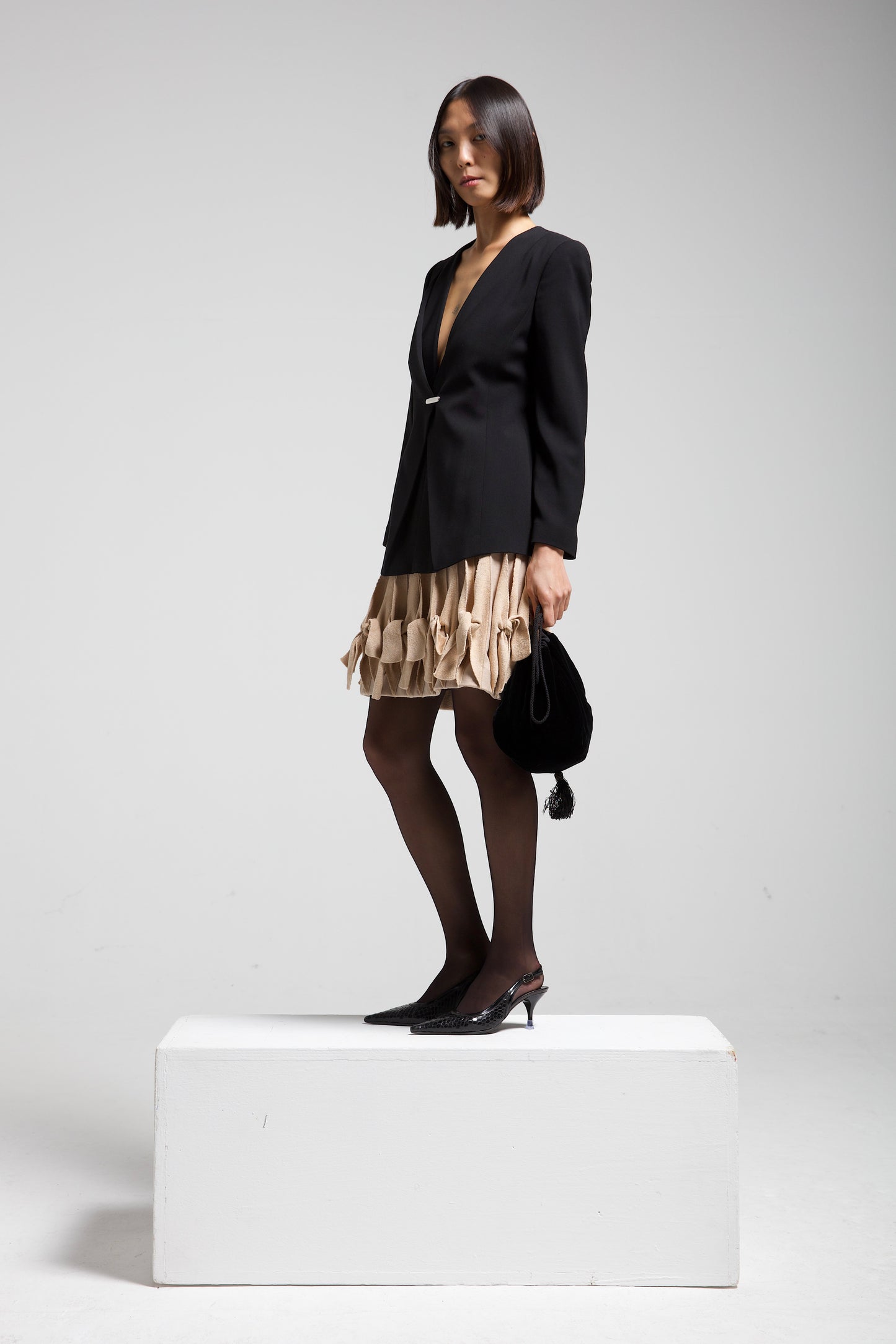 ALAÏA gonna in maglia con nodi