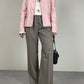 Giacca in vera pelle rosa