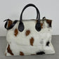 Maxi borsa in vera pelle cavallino
