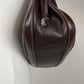 Borsa vintage in vera pelle marrone