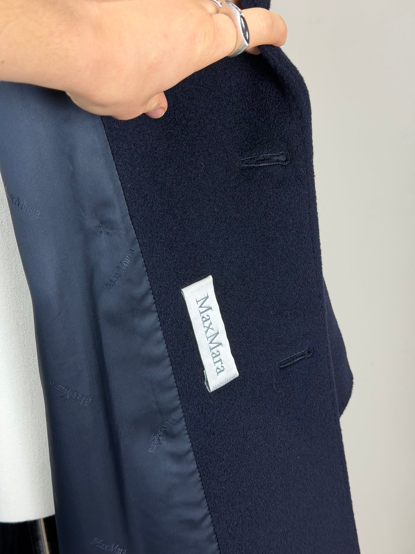 Max Mara cappotto in lana blu