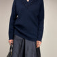 Maglione in lana e cashmere con intrecci