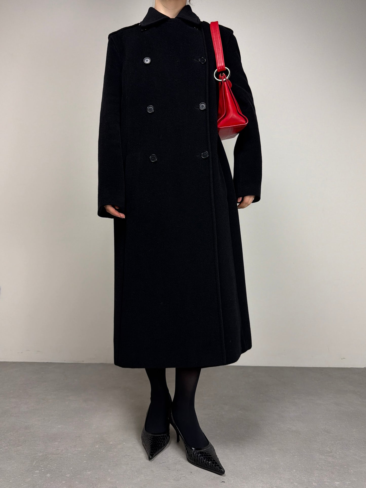 Cappotto vintage Made in Italy in angora, lana e cashmere