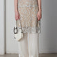 Slip dress in pizzo con sottoveste in seta
