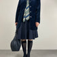 Blazer in velluto di cotone blu notte