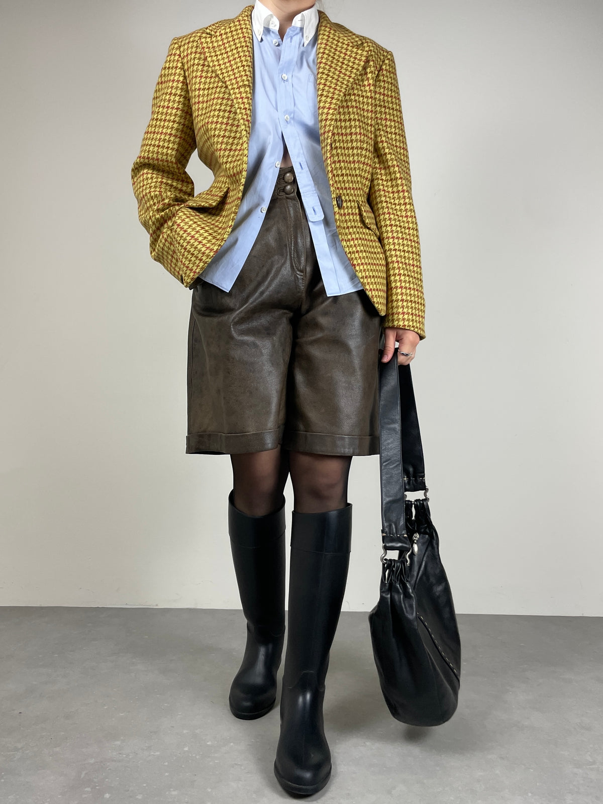 Blazer JIL SANDER in lana e cashmere pied de poule